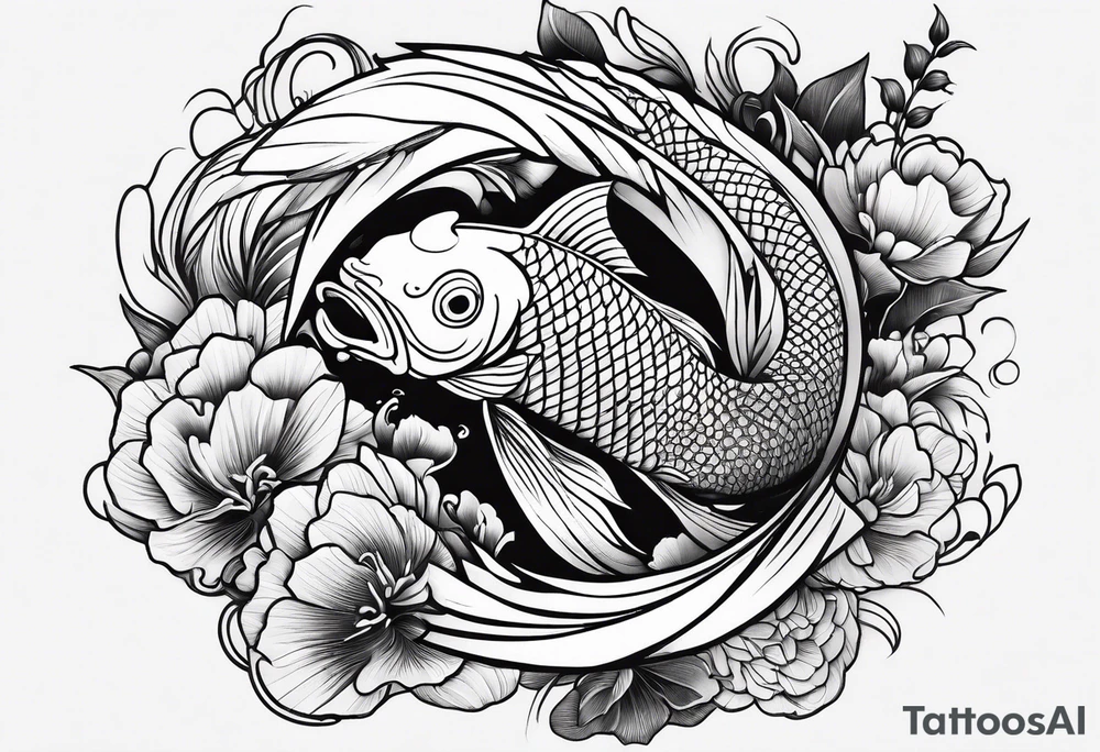 Yen yang Koi tattoo idea