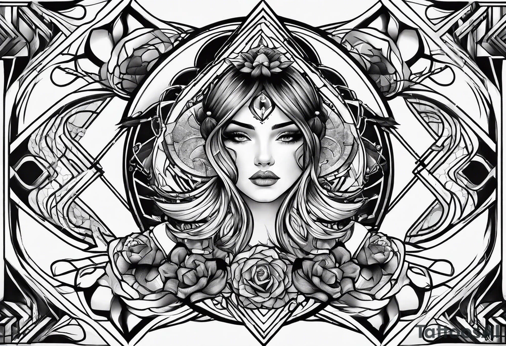 Dark dynamic tattoo idea