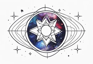 Supernova in a galaxy tattoo idea