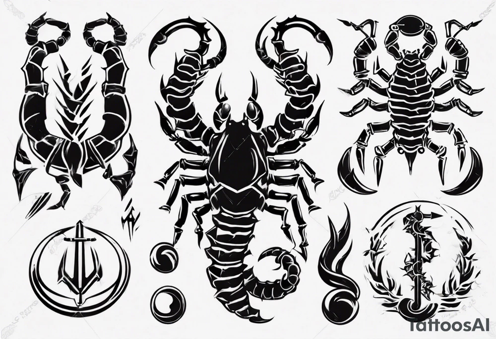 scorpio
 sign tattoo idea