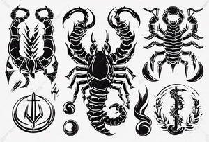 scorpio
 sign tattoo idea