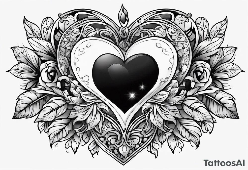 stone heart tattoo idea