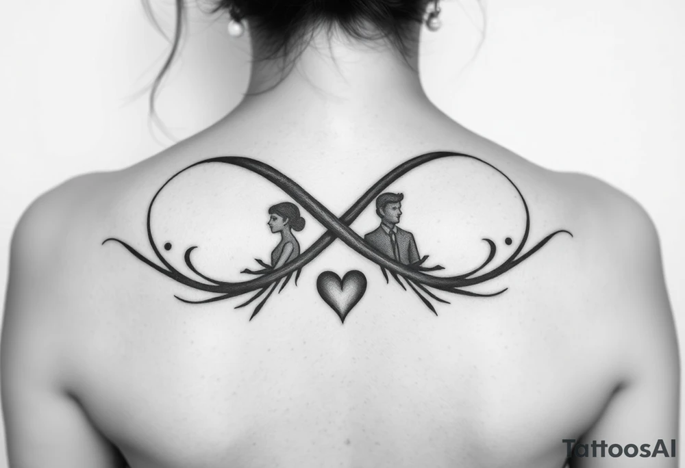 Infinity symbol with Cathy and Paul tattoo idea