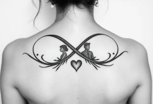 Infinity symbol with Cathy and Paul tattoo idea