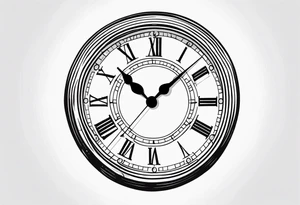 Vintage Clock Face tattoo idea