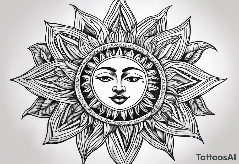 Sun tattoo idea
