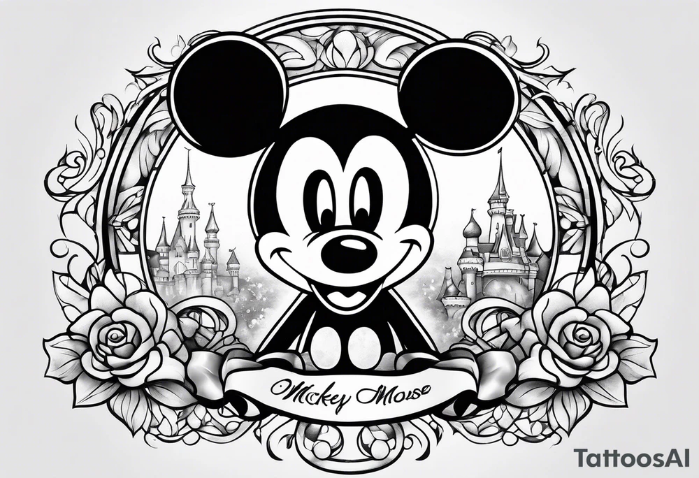 mickey mouse tattoo idea