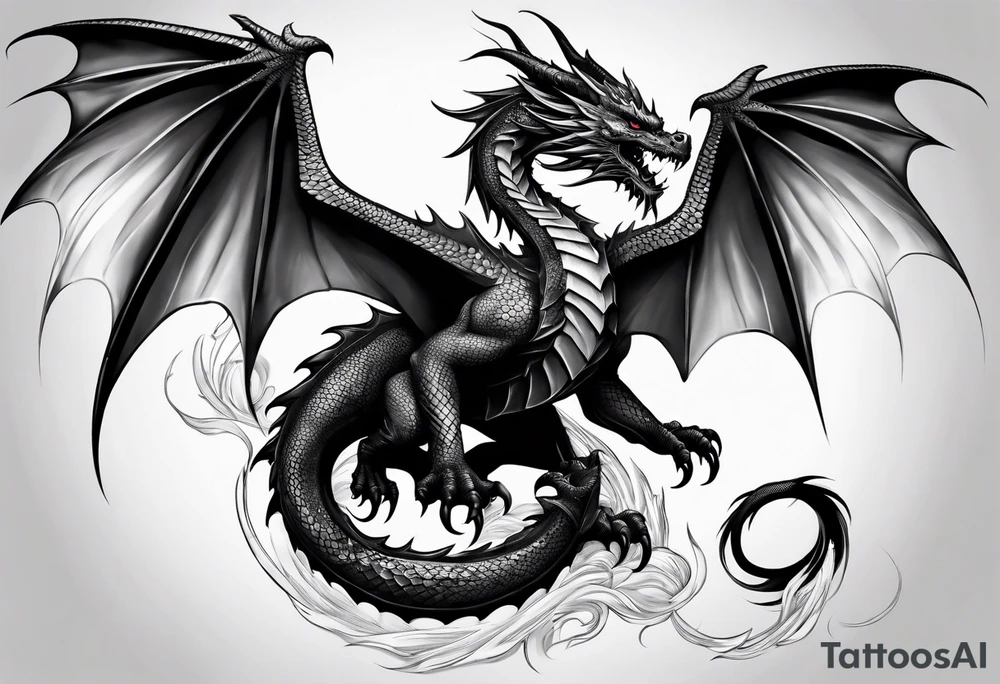 Dragon full body tattoo idea