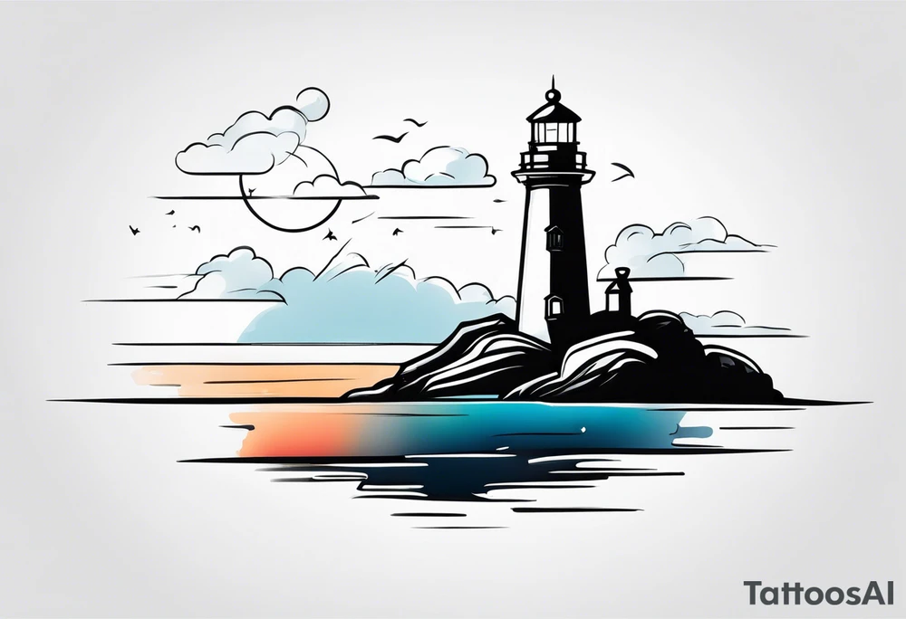 lighthouse tattoo idea