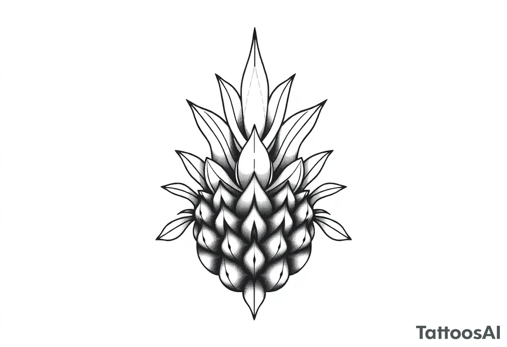 Crown pineapple vagina anus tattoo idea