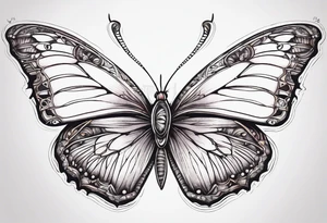 butterfly made of viscerae tattoo idea
