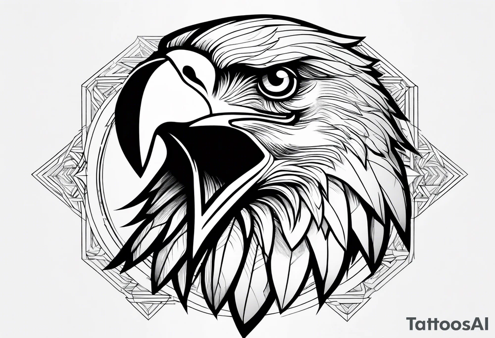 Be an eagle and a direwolf same time tattoo idea