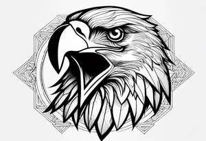 Be an eagle and a direwolf same time tattoo idea