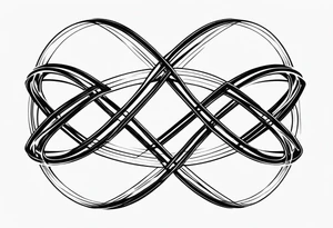 Infinity symbol, unconditional love symbol and heart as one image tattoo idea