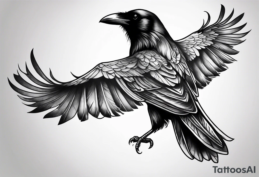 raven tattoo idea