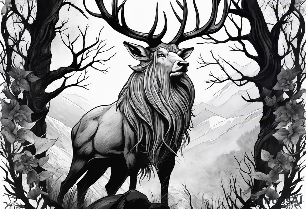 Leshy on a chamois tattoo idea
