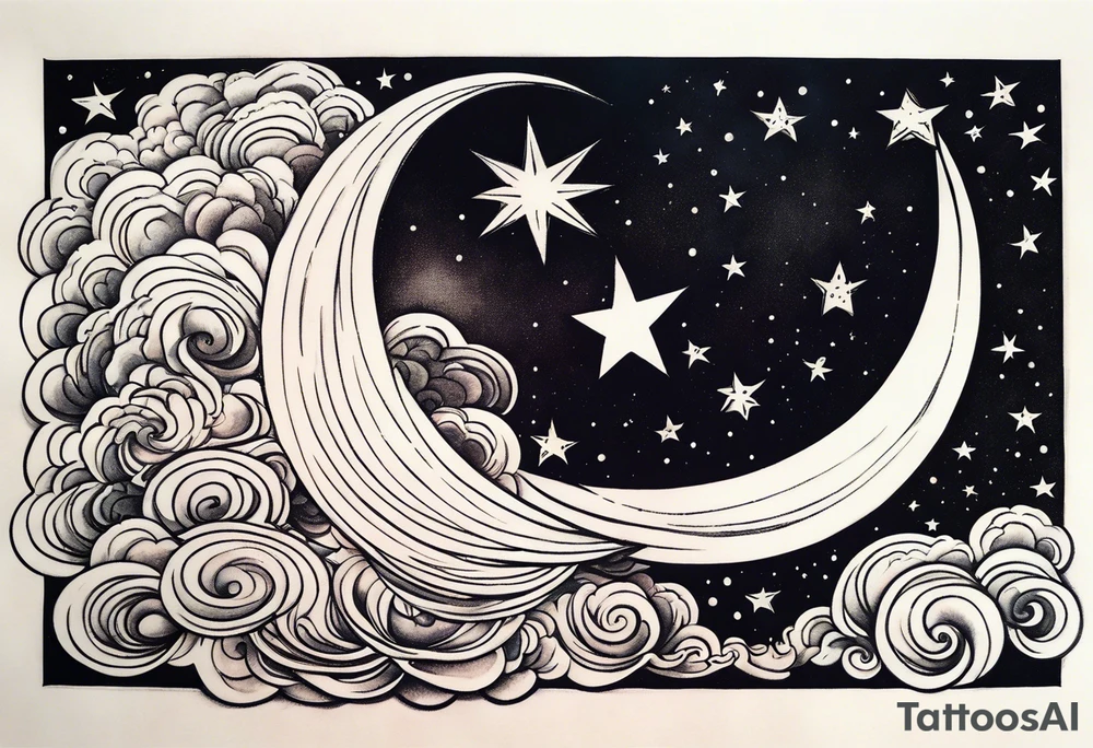 A star in the sky tattoo idea