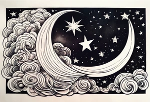 A star in the sky tattoo idea