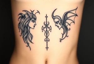 Good and evil tattoo idea