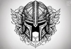Spartan helmet tattoo idea