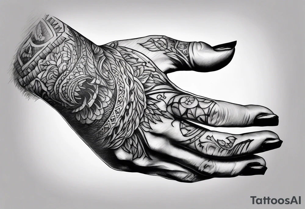 Scary hand tattoo idea