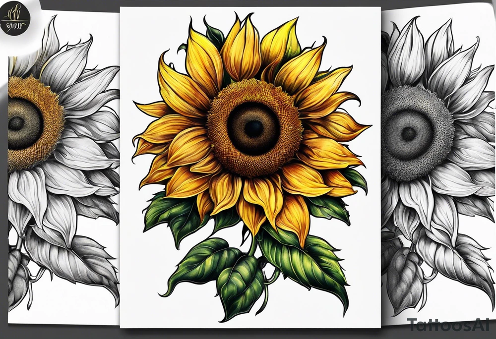 Sunflower tattoo idea