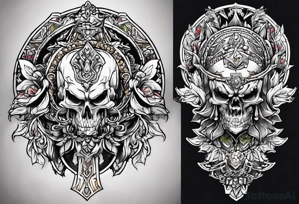 plain stone sacrificial alter tattoo idea