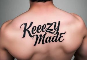 bubble style lettering as one  (KeezY MadE) tattoo idea