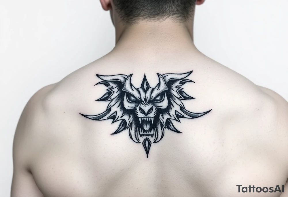 Simple beginner lines and shading tattoo idea