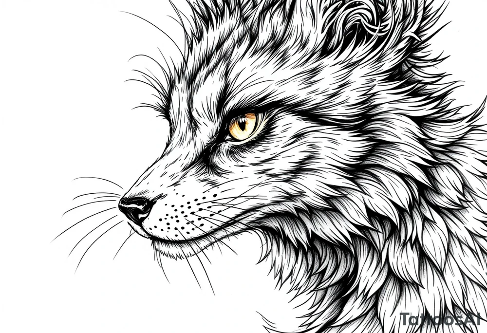 furry girl tattoo idea