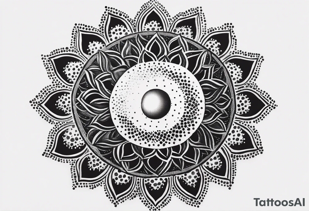 Feminine and simple sun tattoo idea