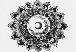 Feminine and simple sun tattoo idea