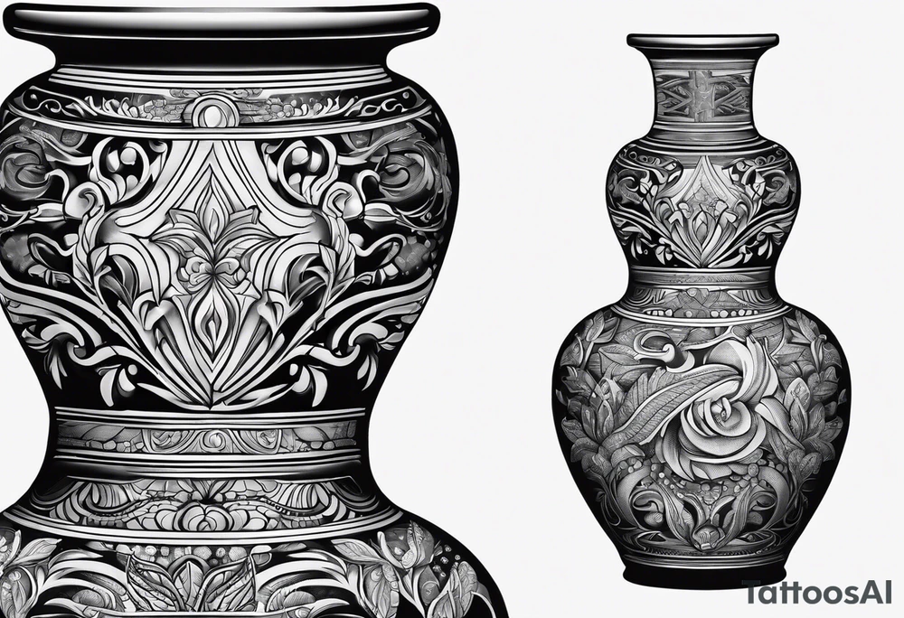 drawing ancient vase tattoo idea