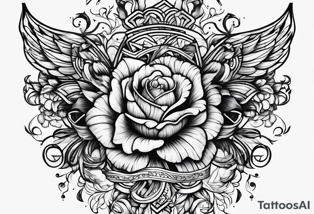Long Tattoo Ribbons tattoo idea