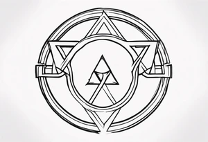 Ancient greek omega trinity symbol tattoo idea