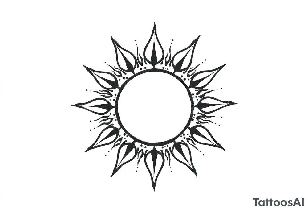 Sun tattoo idea