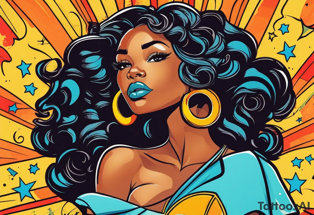 leo black woman tattoo idea