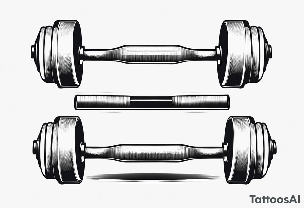 dumbbells tattoo idea