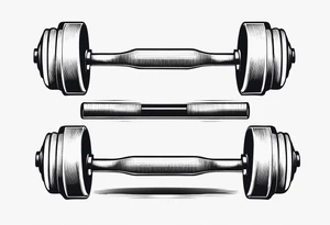 dumbbells tattoo idea