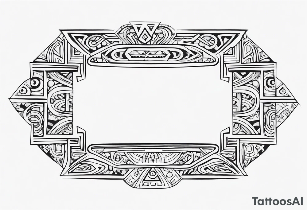 Polynesian neck to chin tattoo tattoo idea
