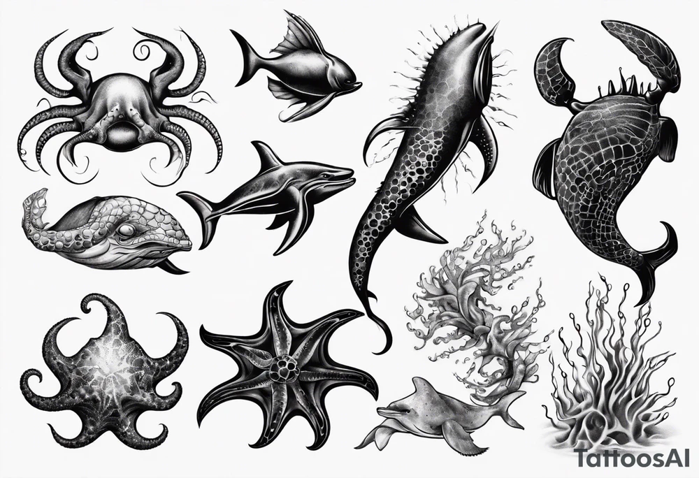 sea creature tattoo idea
