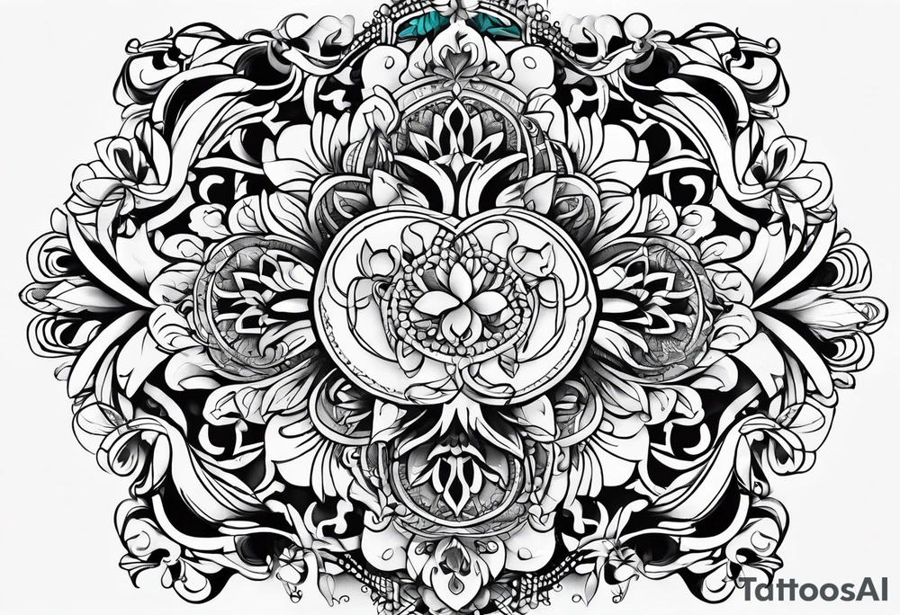 Abstract Chery flovers tattoo idea