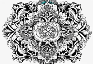 Abstract Chery flovers tattoo idea