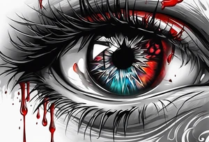 Alucards bleeding eye tattoo idea