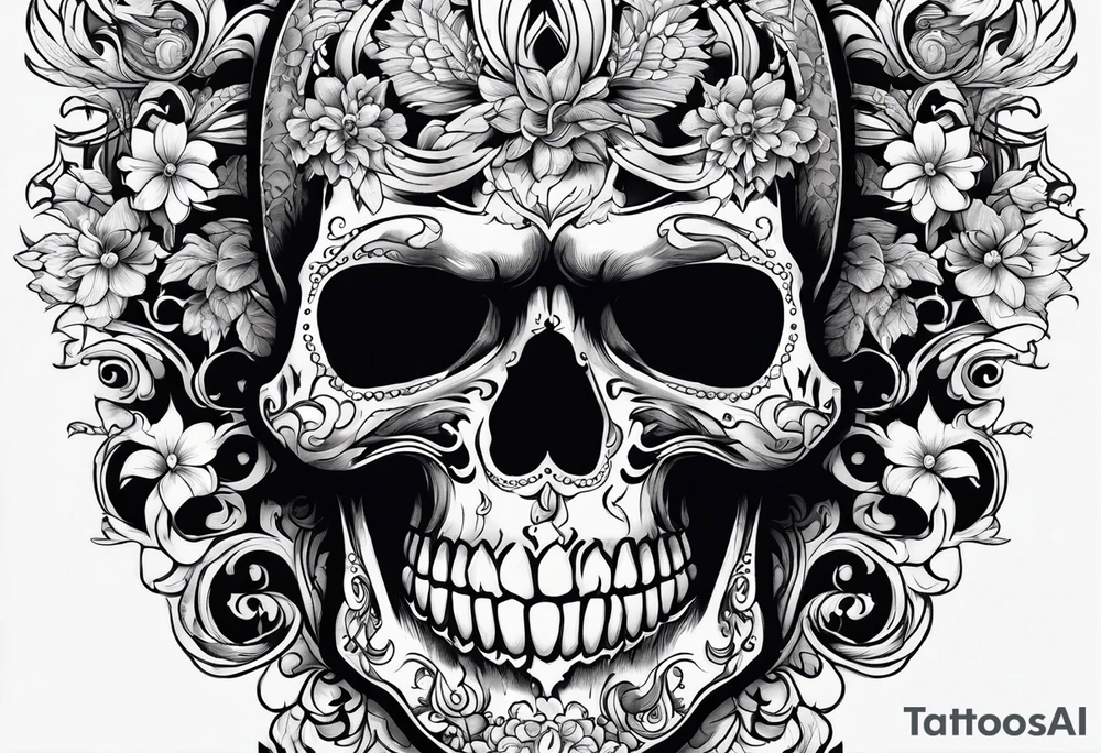 a skull tattoo idea