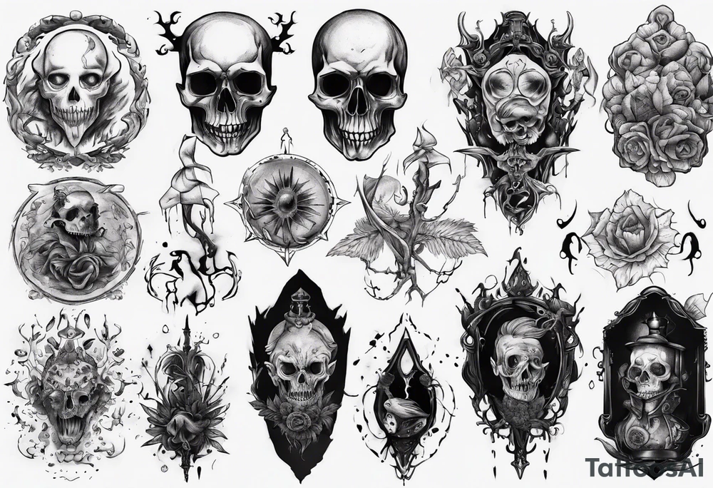 Dark creepy tattoo idea