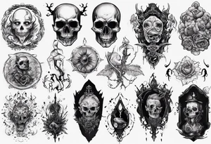 Dark creepy tattoo idea