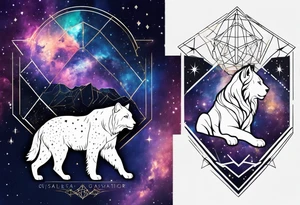 constellations Ursa Major plus Leo Minor plus Lynx in a galaxy tattoo idea