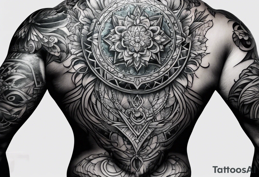 Full Back tattoo covering the whole back tattoo idea