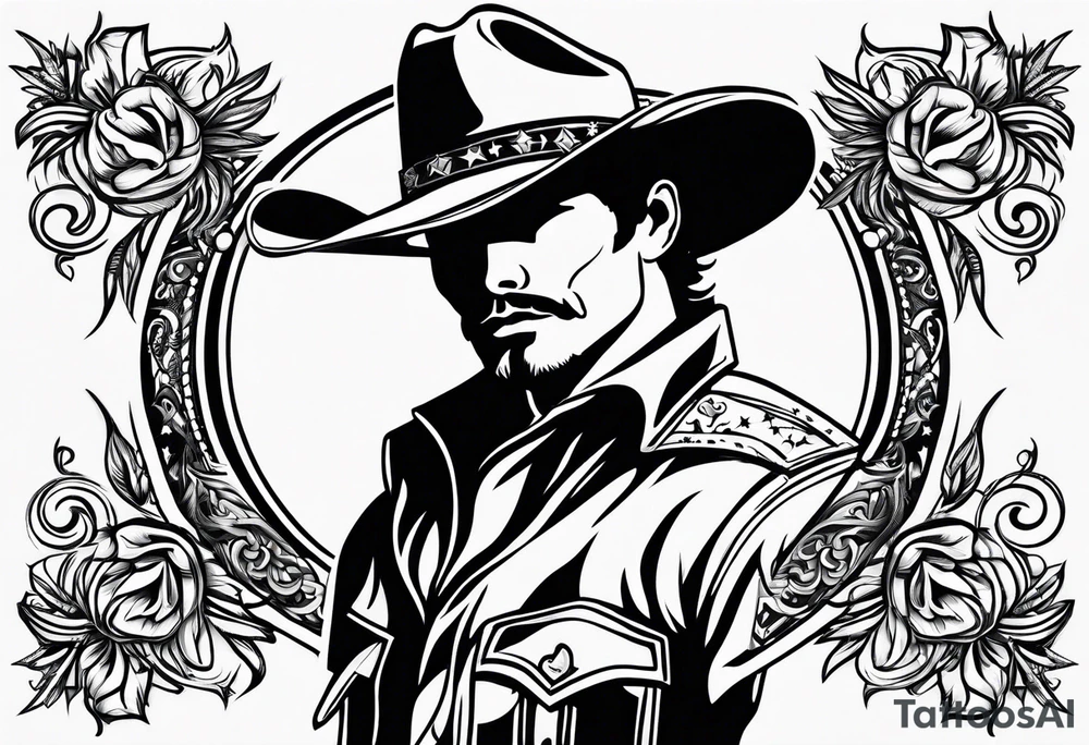 cowboy star tattoo idea